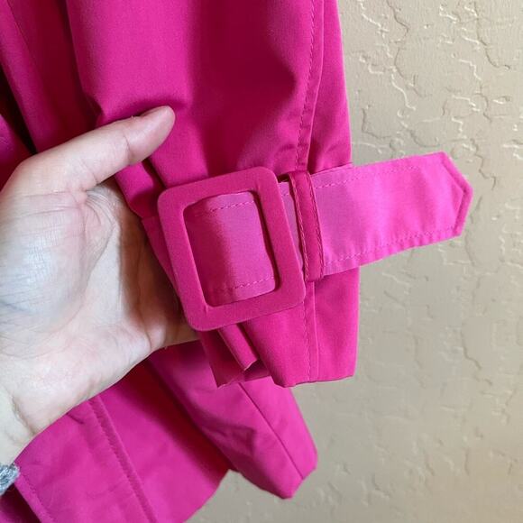 Calvin Klein Raspberry Pink Trench Coat - Picture 5 of 9